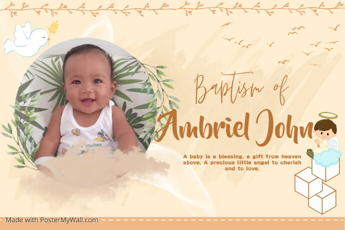 Baptism Banner Template PosterMyWall
