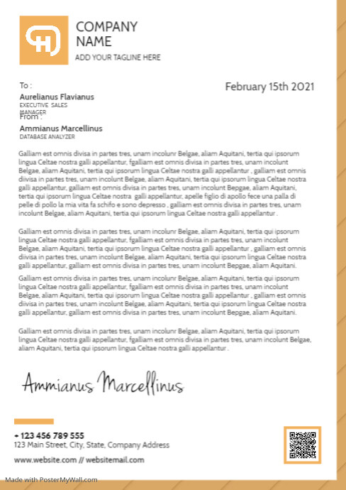 blue black and white letterhead template desi