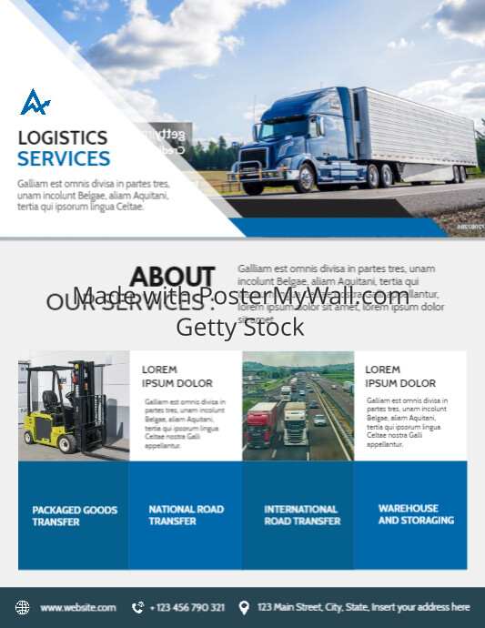logistic services flyer advertising