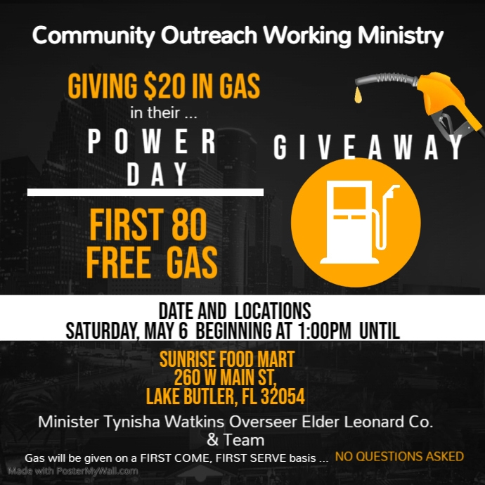 Free Gas Giveaway | PosterMyWall
