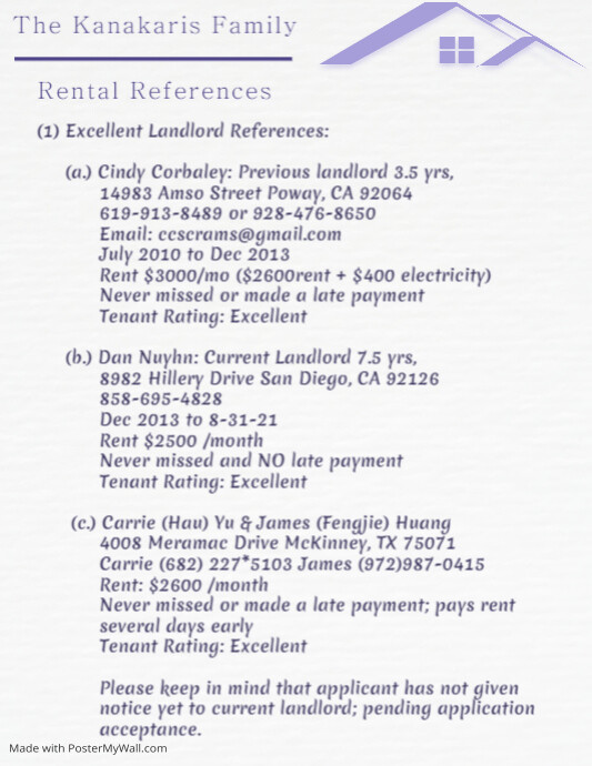 Copy of Rental References | PosterMyWall