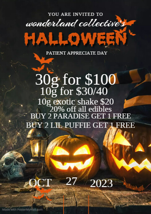 Black Orange Modern Halloween Party Invitatio | PosterMyWall