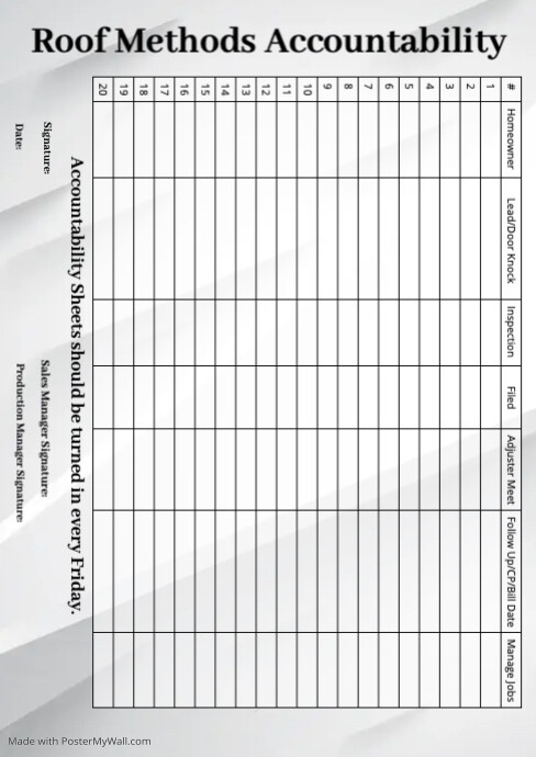 attendance sheet,attendance | PosterMyWall