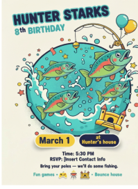 Hunters 8th Birthday Party