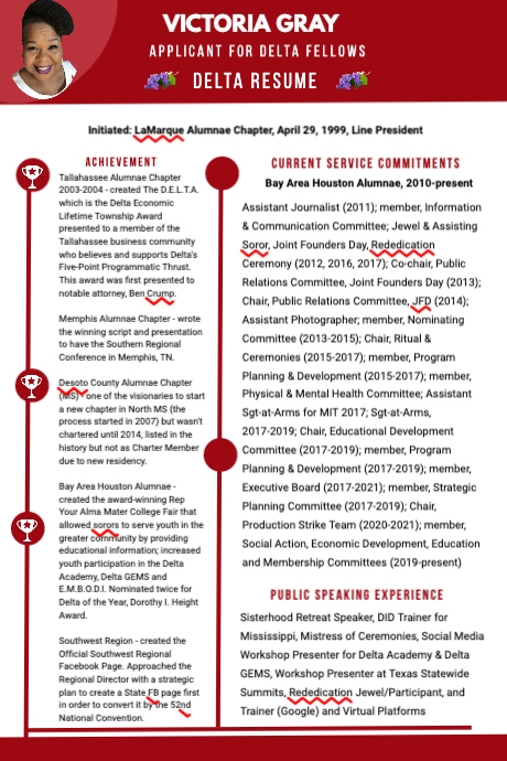 Victoria Gray Delta Resume pg1 - 6efecb711b48fab6e3c92ddd2c6edf3d Screen 
