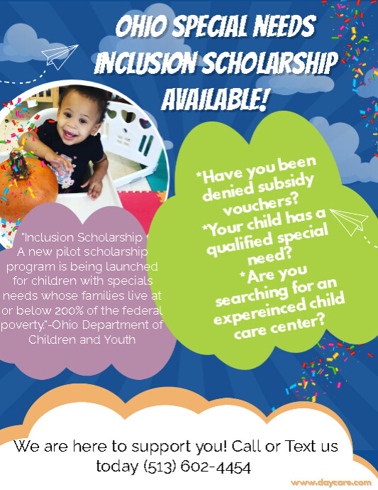 Blue Bubbles Child Care Center Flyer PosterMyWall