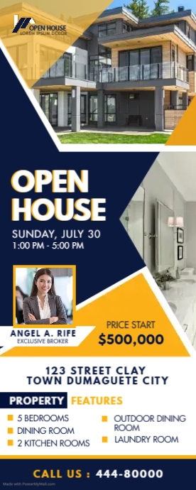 Real Estate Agency Open House Roll up Banner | PosterMyWall
