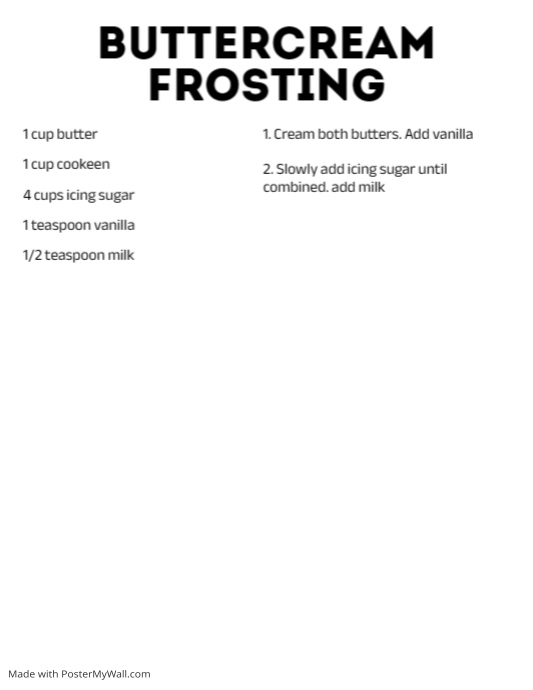 cake Recipe Template Din Flyer ad (5) PosterMyWall