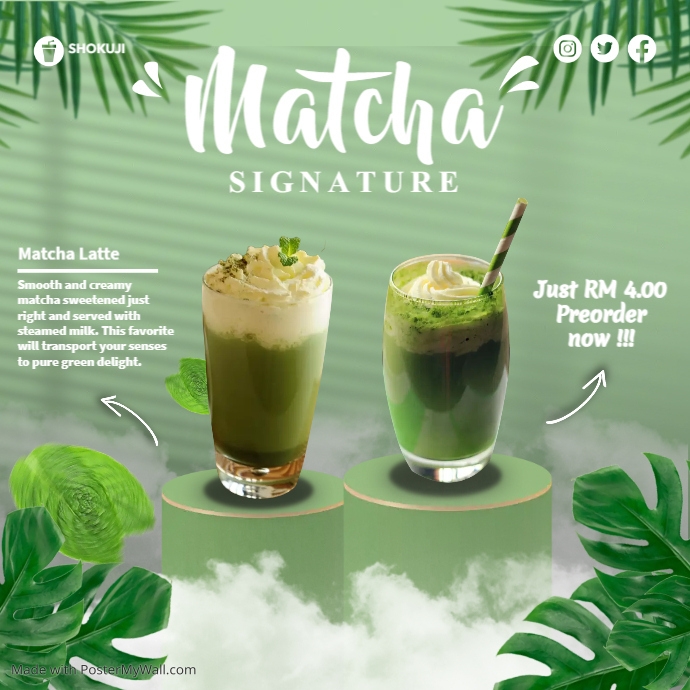 Matcha Menu Ads | PosterMyWall