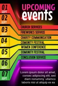 7 DAY EVENTS FLIER Poster template