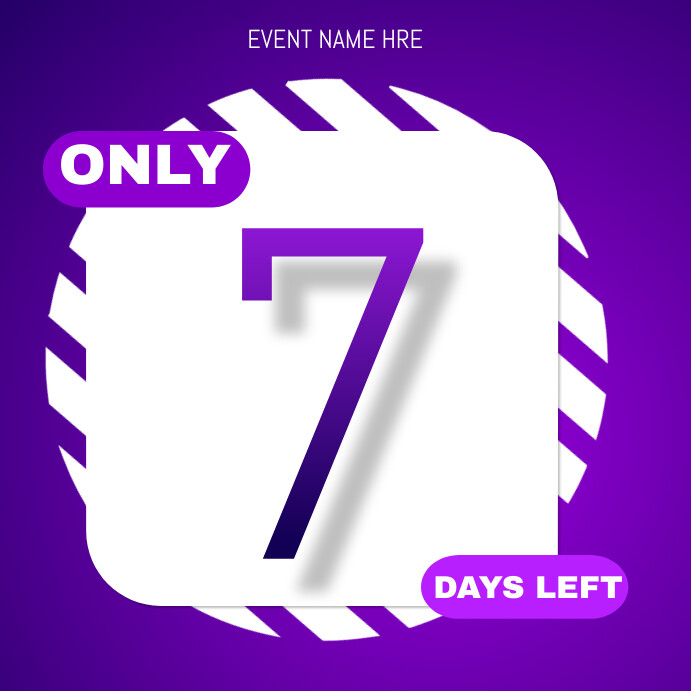 Copy of 7 day left countdown discounts DESIGN | PosterMyWall