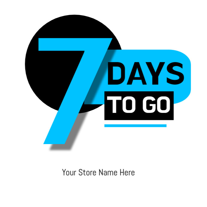 7 Days Countdown Sales  Design Instagram Post template