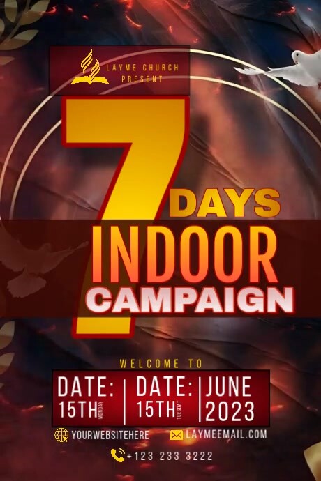 Copy of 7 Days Indoor Campaign Poster | PosterMyWall