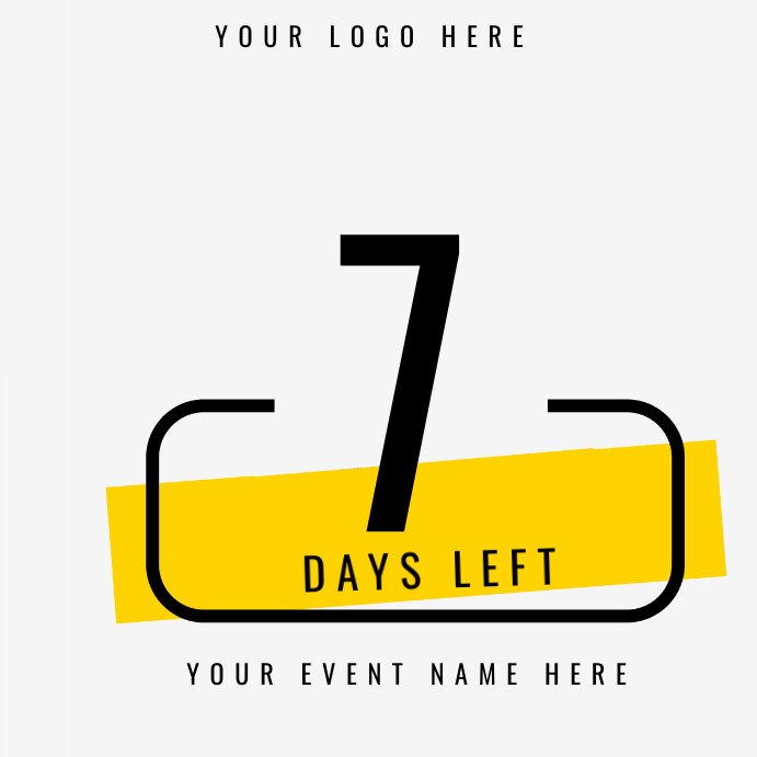 7 Days Left Countdown Design Flyer Template | PosterMyWall