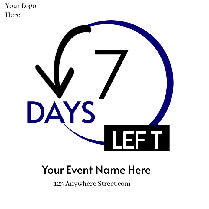 Copy of 7 days Left Event Countdown Design | PosterMyWall
