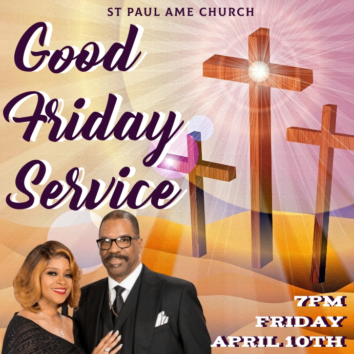 7 Last Words of God Good friday church worship Template | PosterMyWall
