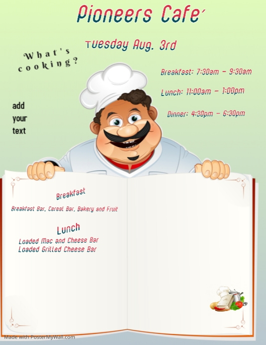 Copy of Weekly Menu | PosterMyWall