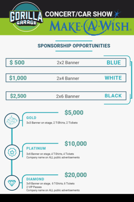 Copy of White and Green Sponsorship Poster | PosterMyWall