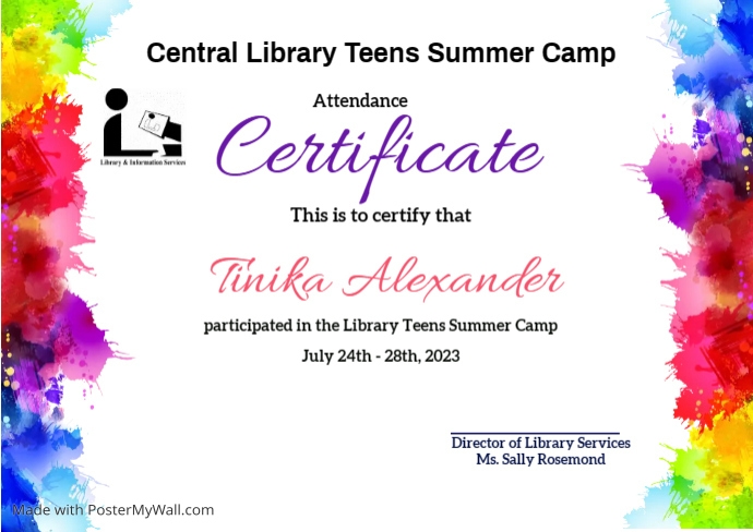 Certificate A4 template