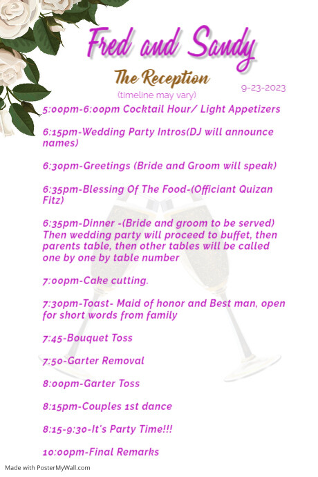 Wedding Reception PosterMyWall