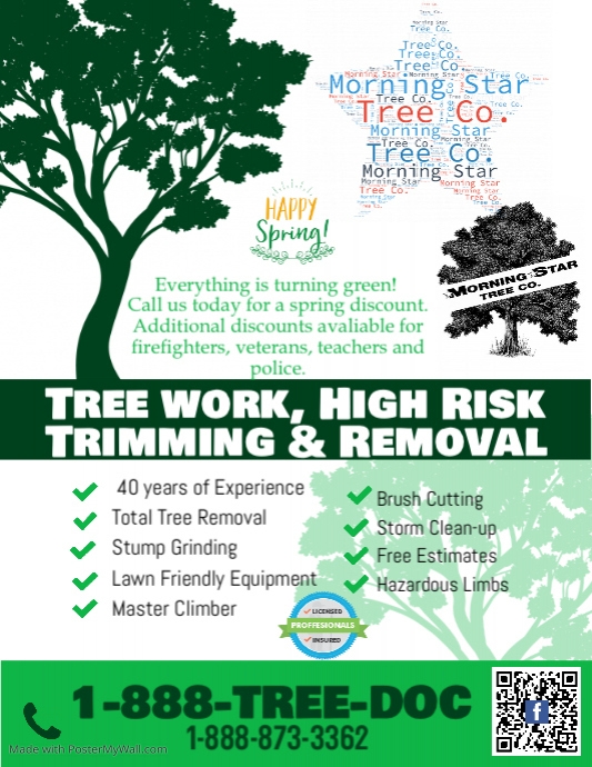 Copy of Copy of Tree Trimming Removal Services Flyer Poster Template ...