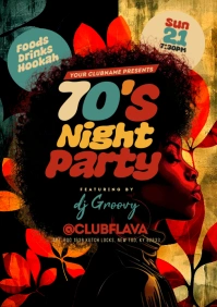 70s Flyer A5 template