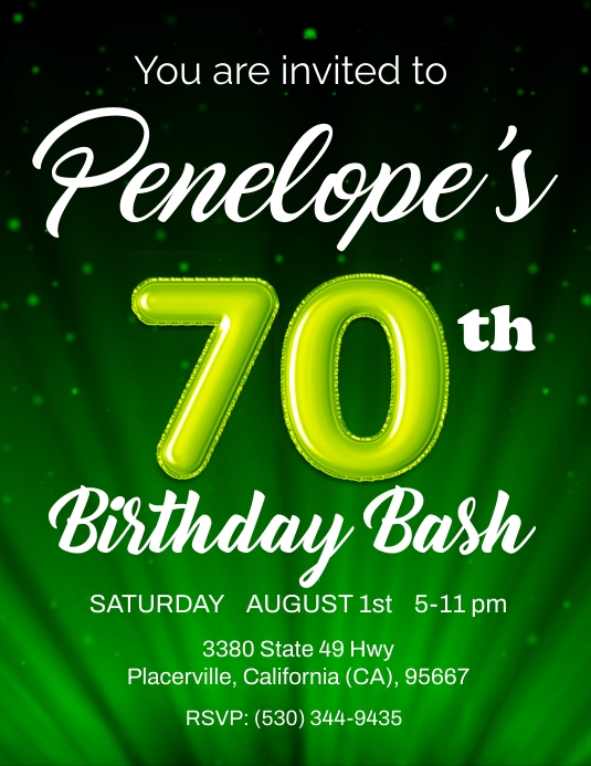 70th birthday Template | PosterMyWall