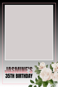 Birthday Photo Frame Banner 4' × 6' template