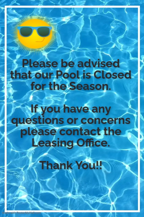 Copy of Swimming Pool Rules Safety Sign Poster | PosterMyWall