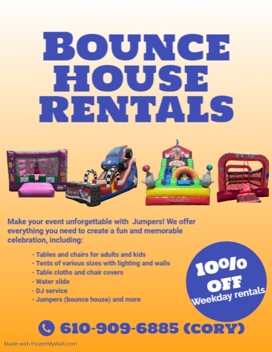 Copy of Party Rental Jumper Flyer ad (1) | PosterMyWall