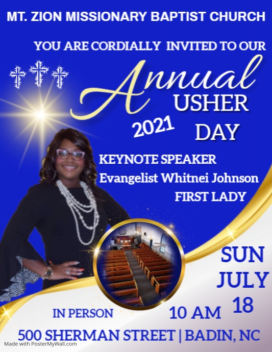 ANNUAL USHER DAY FLYER 2021 template