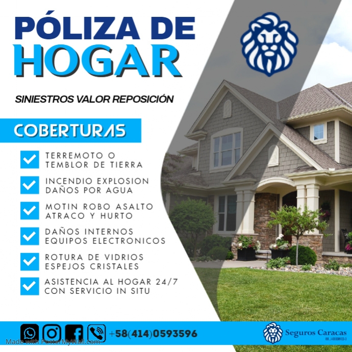 Copia de Red Home Insurance Instagram Post Template | PosterMyWall