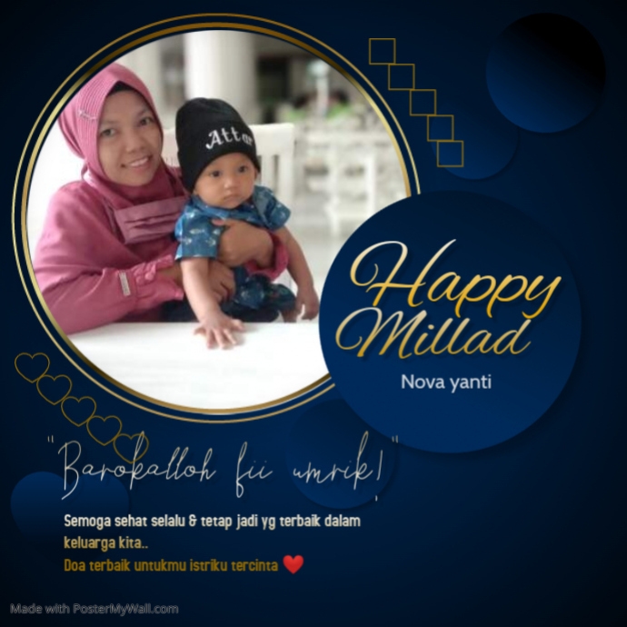 Salinan happy birthday card Instagram-Beitrag template