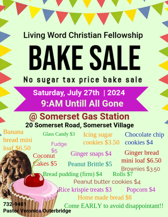 bake sale fundraiser flyer template | PosterMyWall