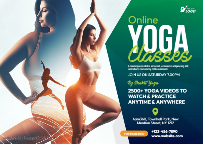 Yoga Online Class Postcard