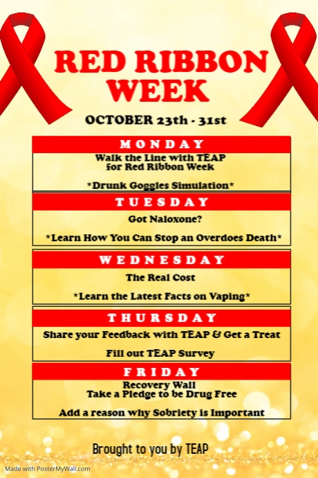 Copy of Red Ribbon week Flyer Design Template | PosterMyWall