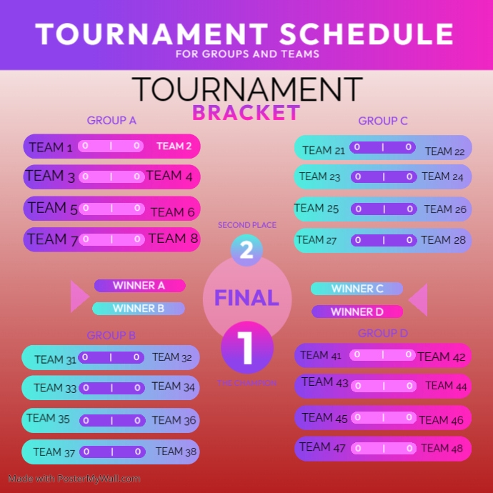 Tournament Schedule PosterMyWall