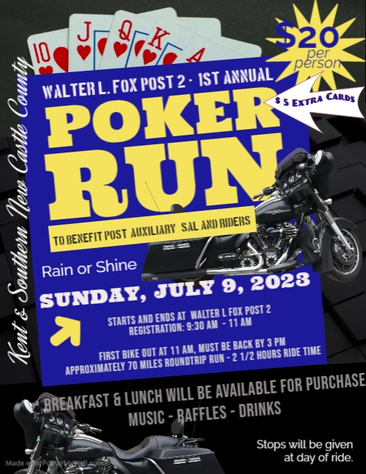 Poker Run Flyer Template PosterMyWall