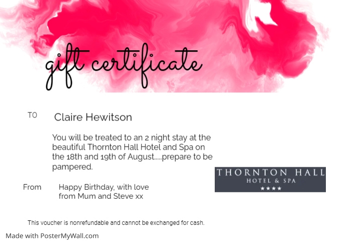Gift Certificate Postcard template