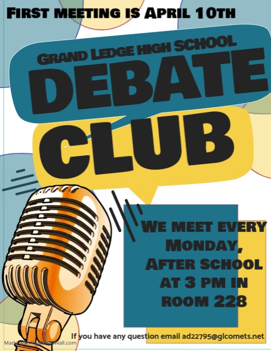 debate club Flyer (US Letter) template