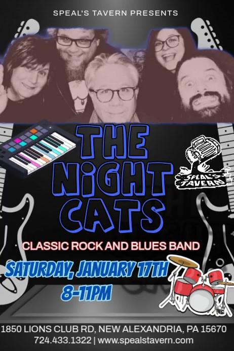 The Night Cats LIVE at Speal's