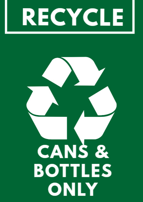 Please Recycle Sign Green | PosterMyWall