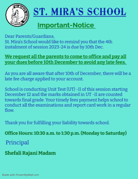 FOURTH_INSTALMENT_FEES_NOTICE PosterMyWall