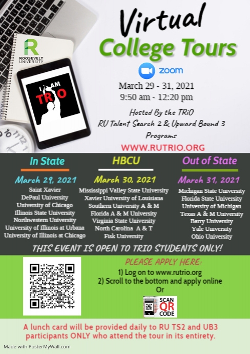 Copy of 2021 Virtual College Tour | PosterMyWall