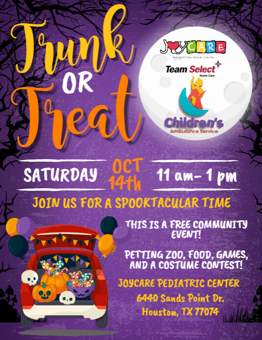 Copy of Joycare Trunk or Treat | PosterMyWall