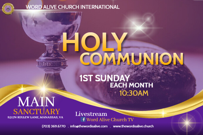 Copy of holy communion sunday Opt2 flyer | PosterMyWall