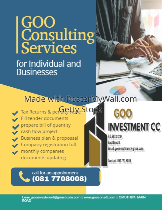 Copy of Tax & Consulting Services Flyer Poster Template PosterMyWall
