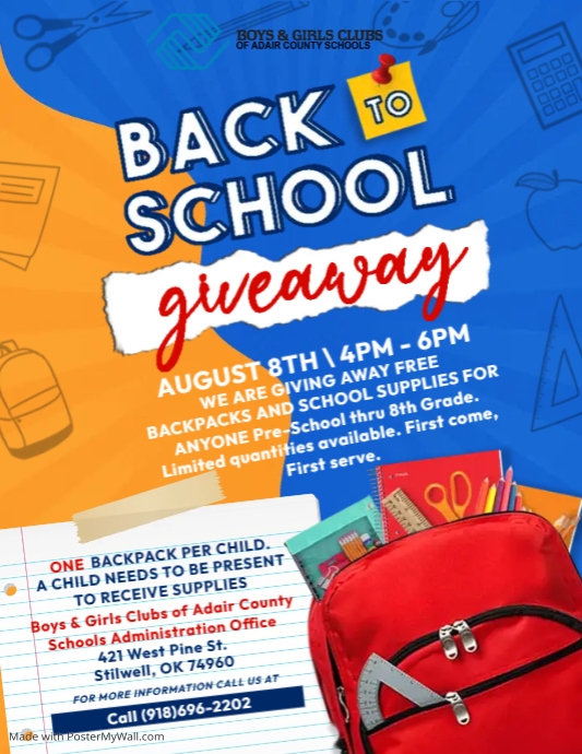 Back To School Supply Giveaway Flyer PosterMyWall back-to-school-supply-giveaway-flyer-postermywall