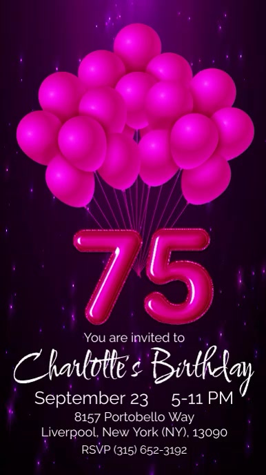 75th Birthday Party Program