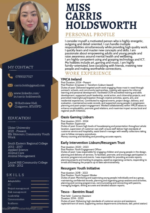Copy of CV PAGE 1 | PosterMyWall
